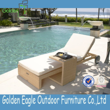 Chaud Sun Lounger avec table d&#39;appoint